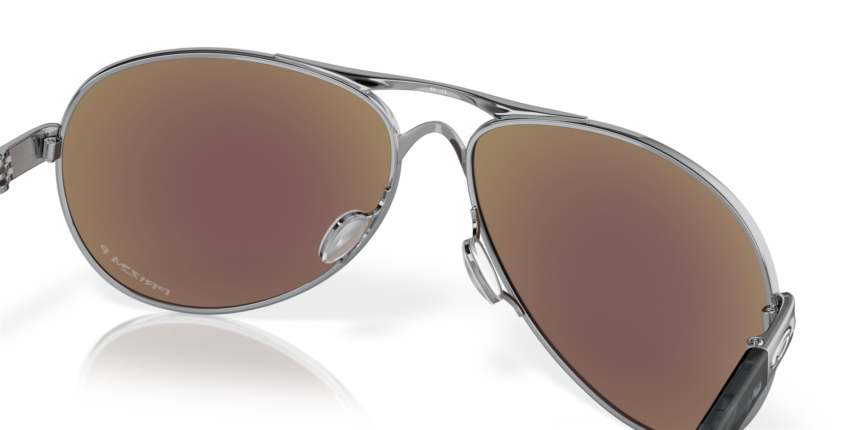 Feedback Prizm Sapphire Polarized Lenses, Polished Chrome Frame Sunglasses