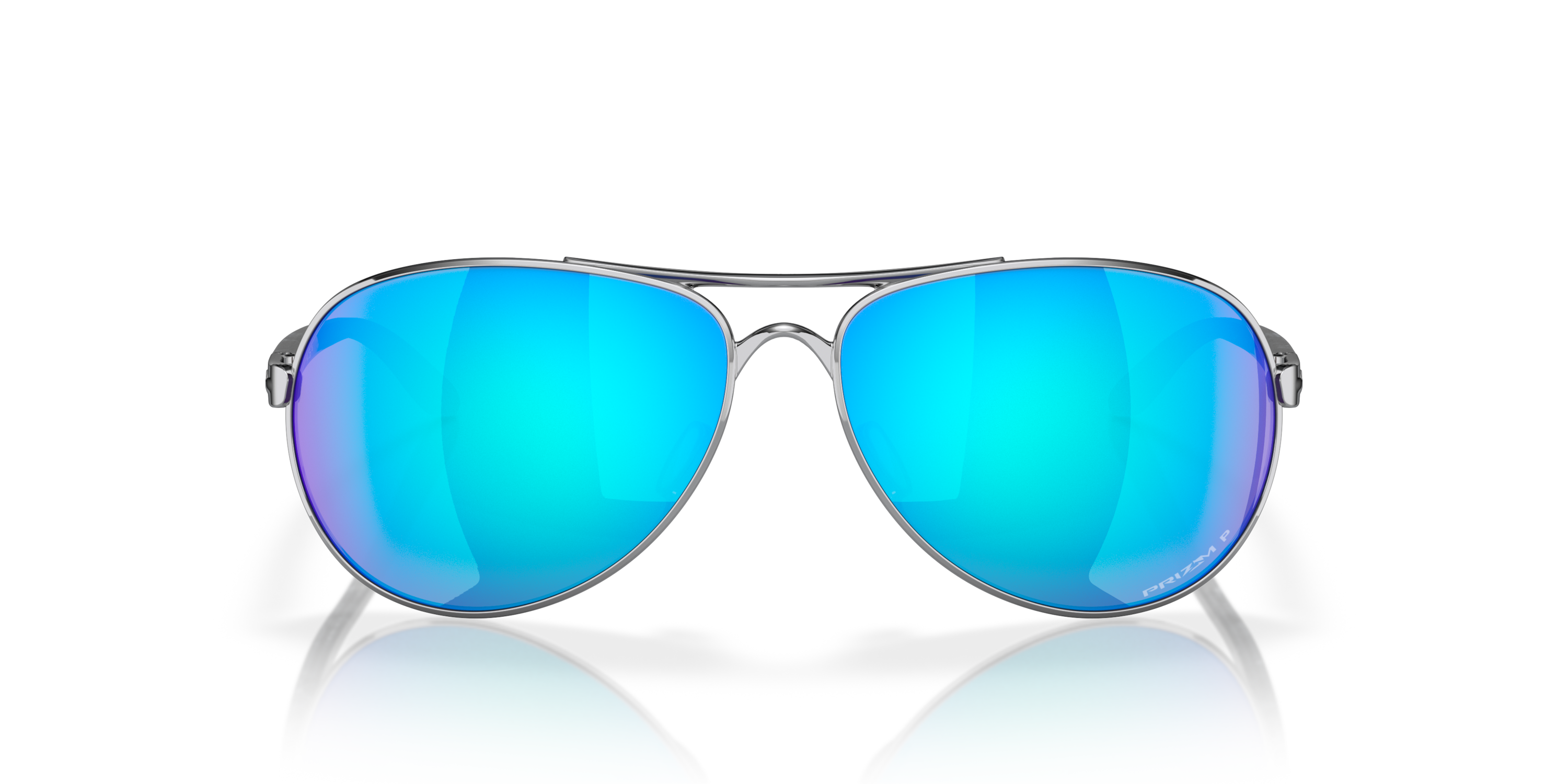 Feedback Prizm Sapphire Polarized Lenses, Polished Chrome Frame Sunglasses