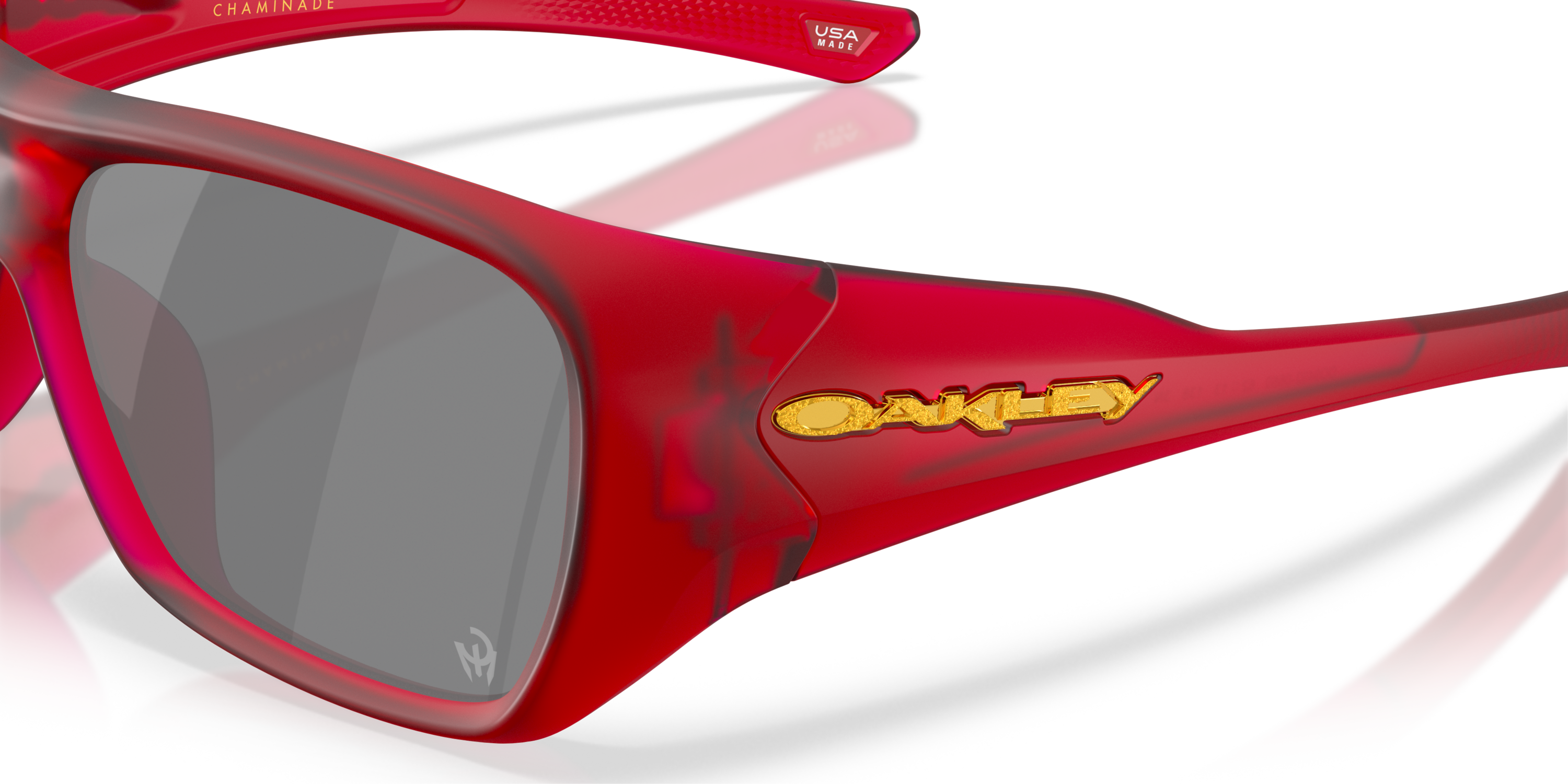 Chaminade Patrick Mahomes II Collection Prizm Black Lenses, Matte Transparent Red Frame Sunglasses