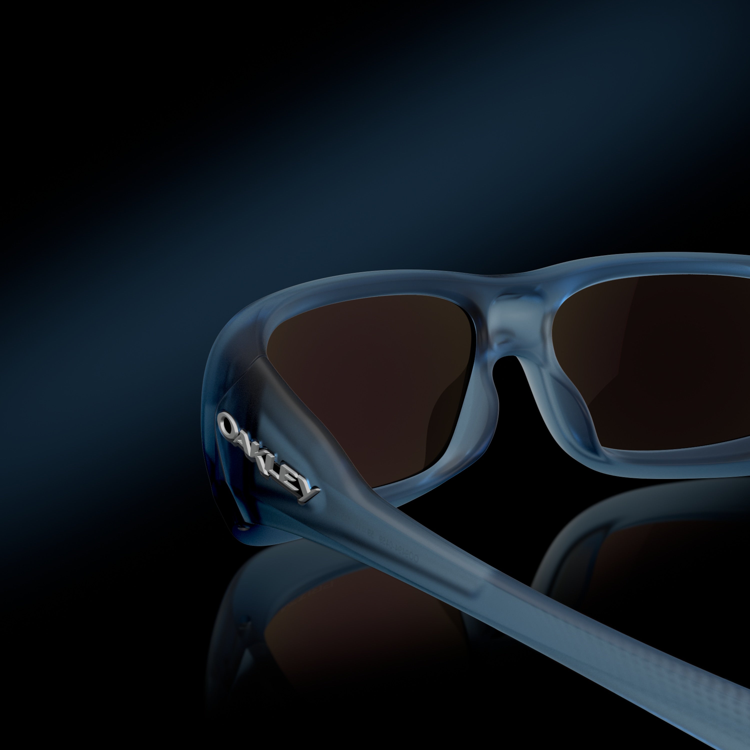 De Soto Prizm Sapphire Lenses, Matte Trans Stonewash Frame Sunglasses