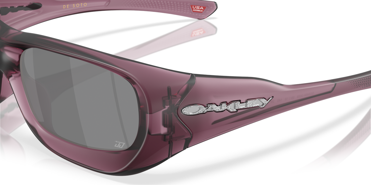 Justin Jefferson Signature Series De Soto Lenses, Matte Transparent Indigo Frame Sunglasses