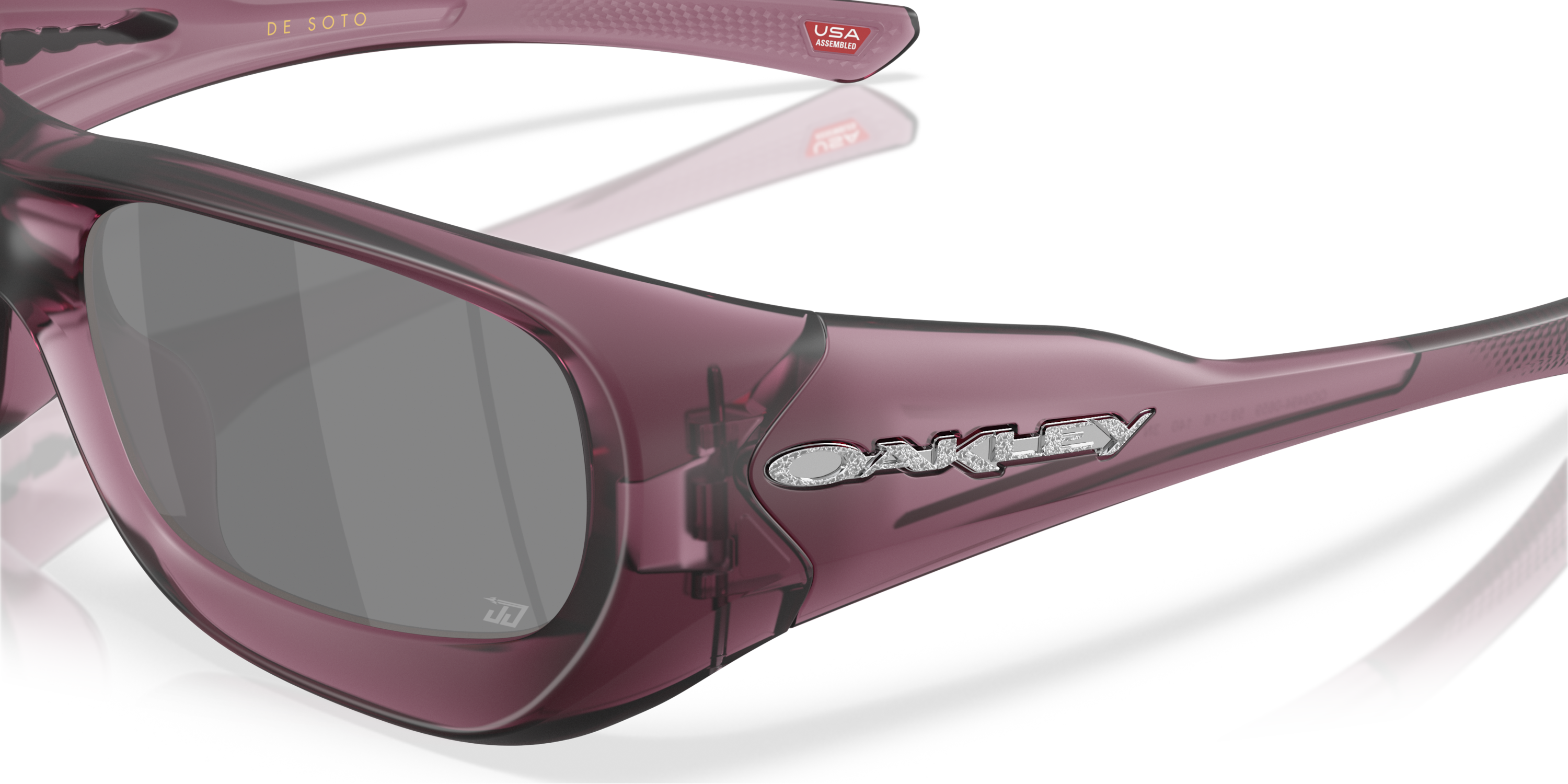 Justin Jefferson Signature Series De Soto Lenses, Matte Transparent Indigo Frame Sunglasses