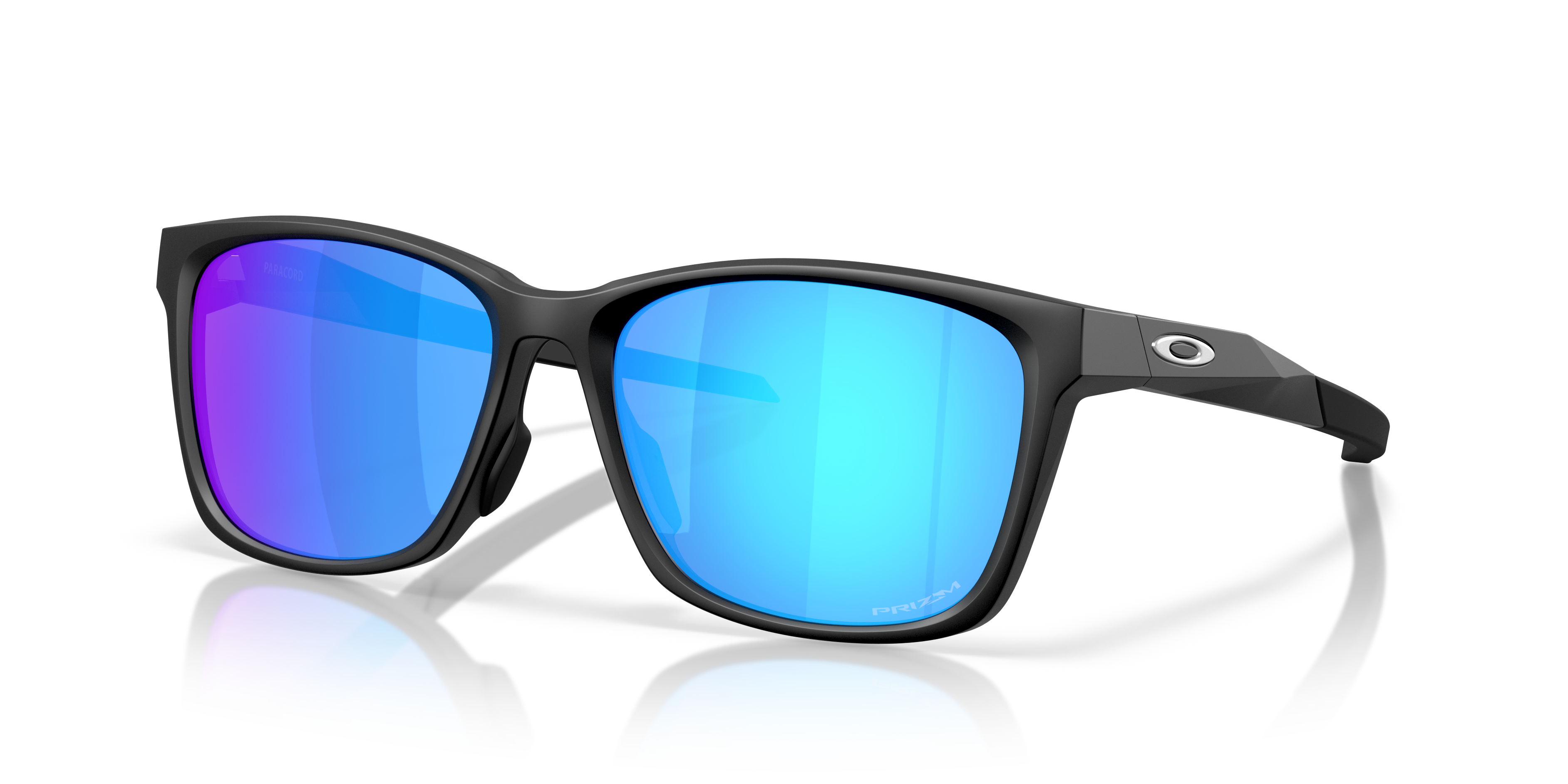 Oakley Paracord Prizm Sapphire Lenses, Polished Clear Frame Sunglasses