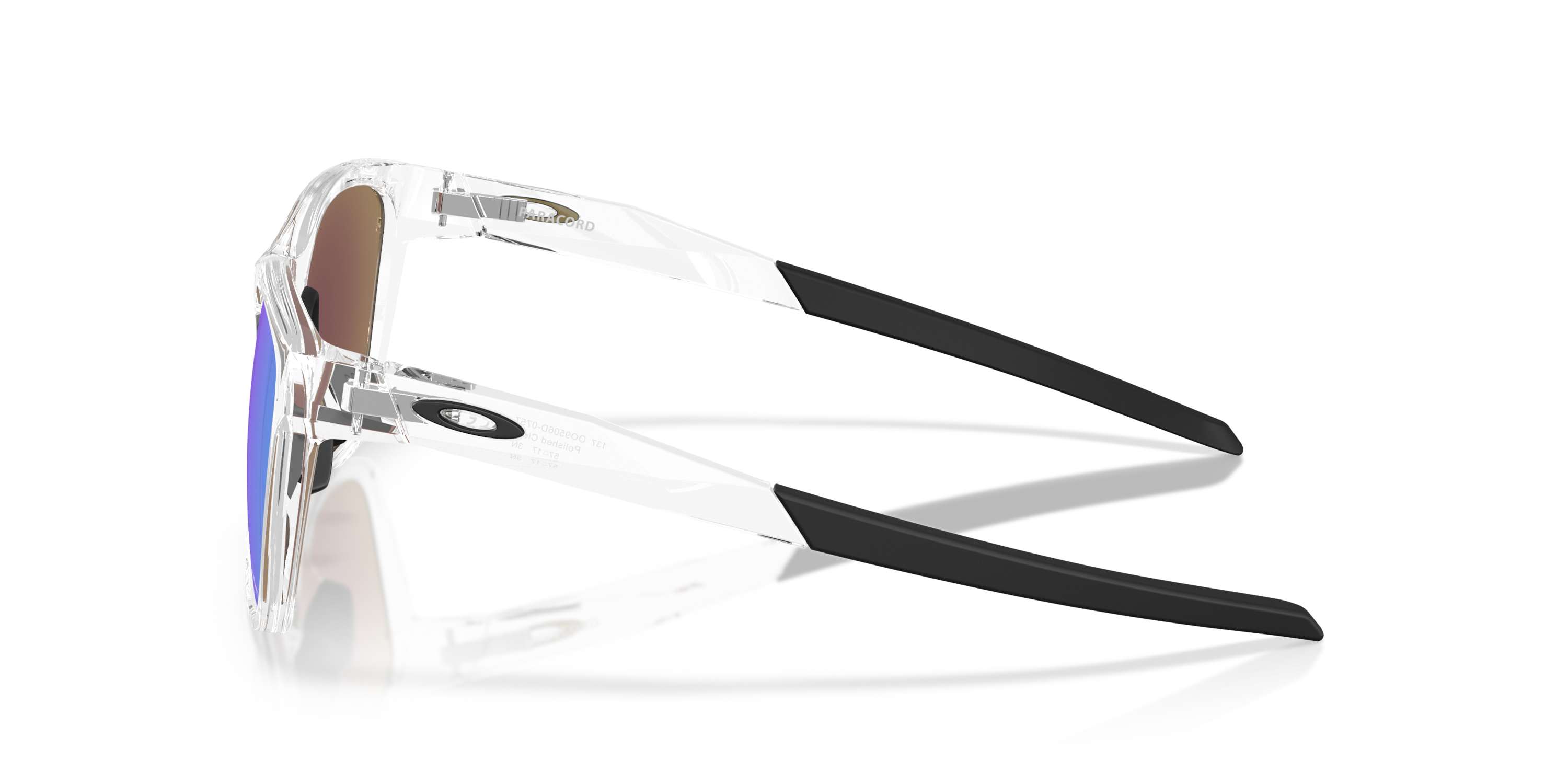 Oakley Paracord Prizm Sapphire Lenses, Polished Clear Frame Sunglasses