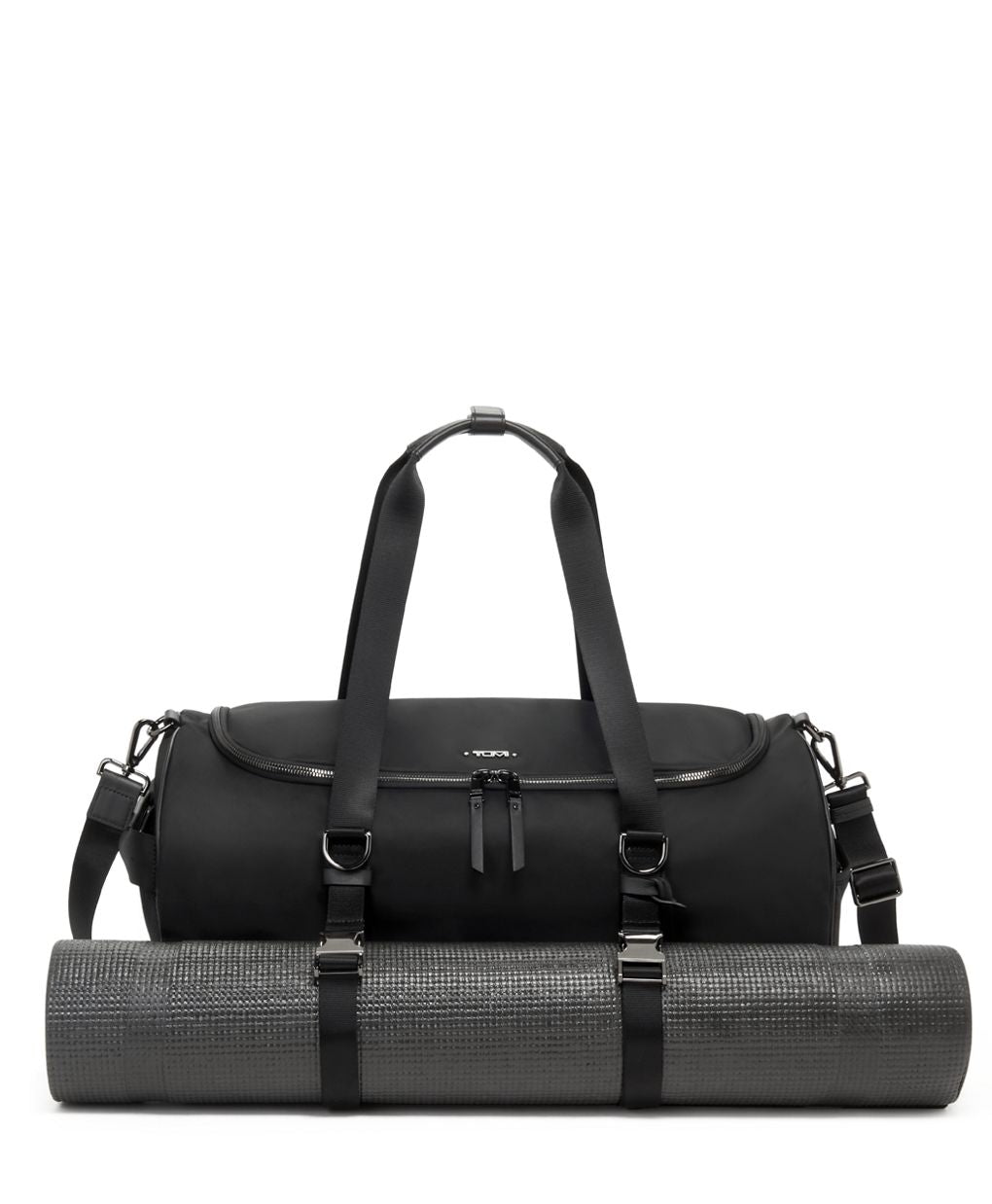 Tumi Voyageur Misty Duffel Black Gunmetal Travel Gym Bag