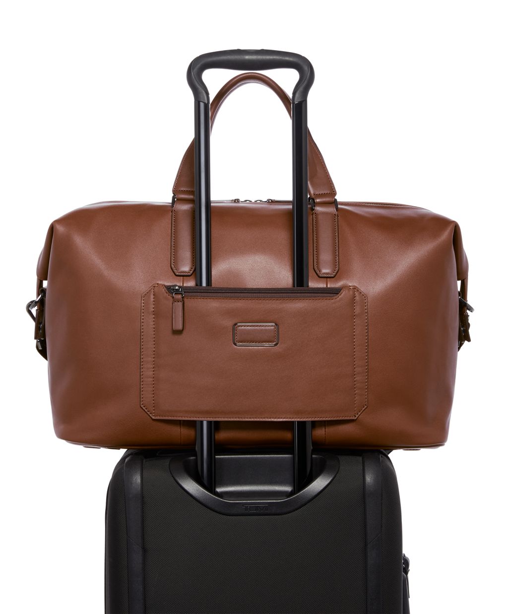 Tumi Harrison Nelson Duffel Leather Travel Weekend Carry-On Bag