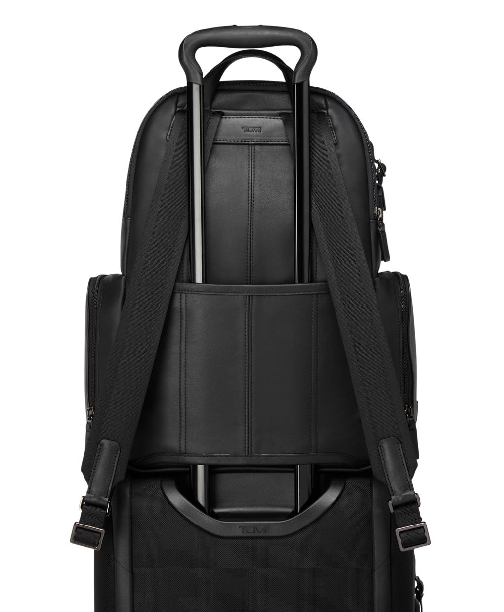 TUMI Harrison Hadden Executive Leather Laptop Backpack with Multi-Pockets