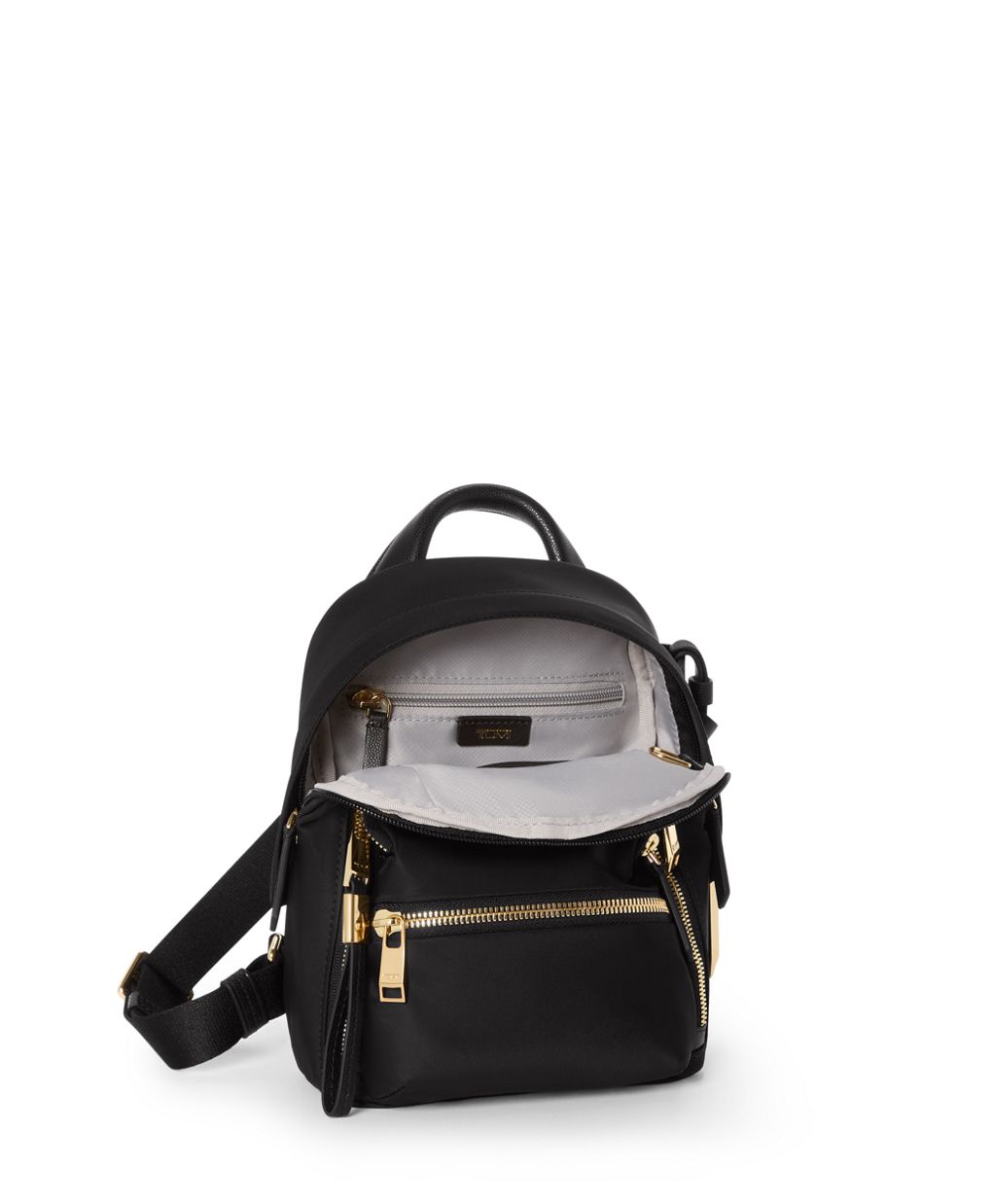 Tumi Voyageur Celina Mini Backpack Black Gold Fashion Travel Bag