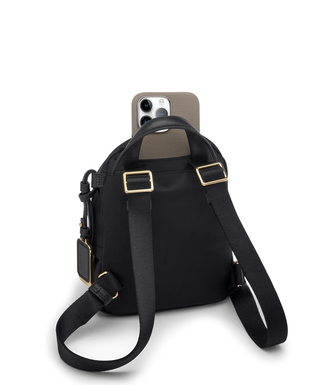 Tumi Voyageur Celina Mini Backpack Black Gold Fashion Travel Bag