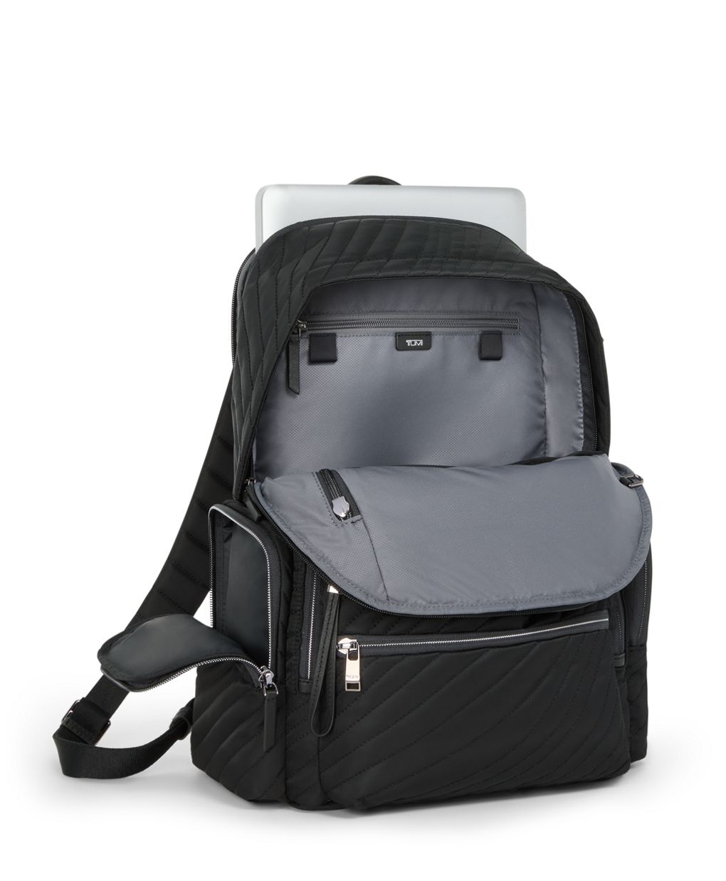 Tumi Voyageur Celina Backpack Black Quilted Nylon Laptop Bag