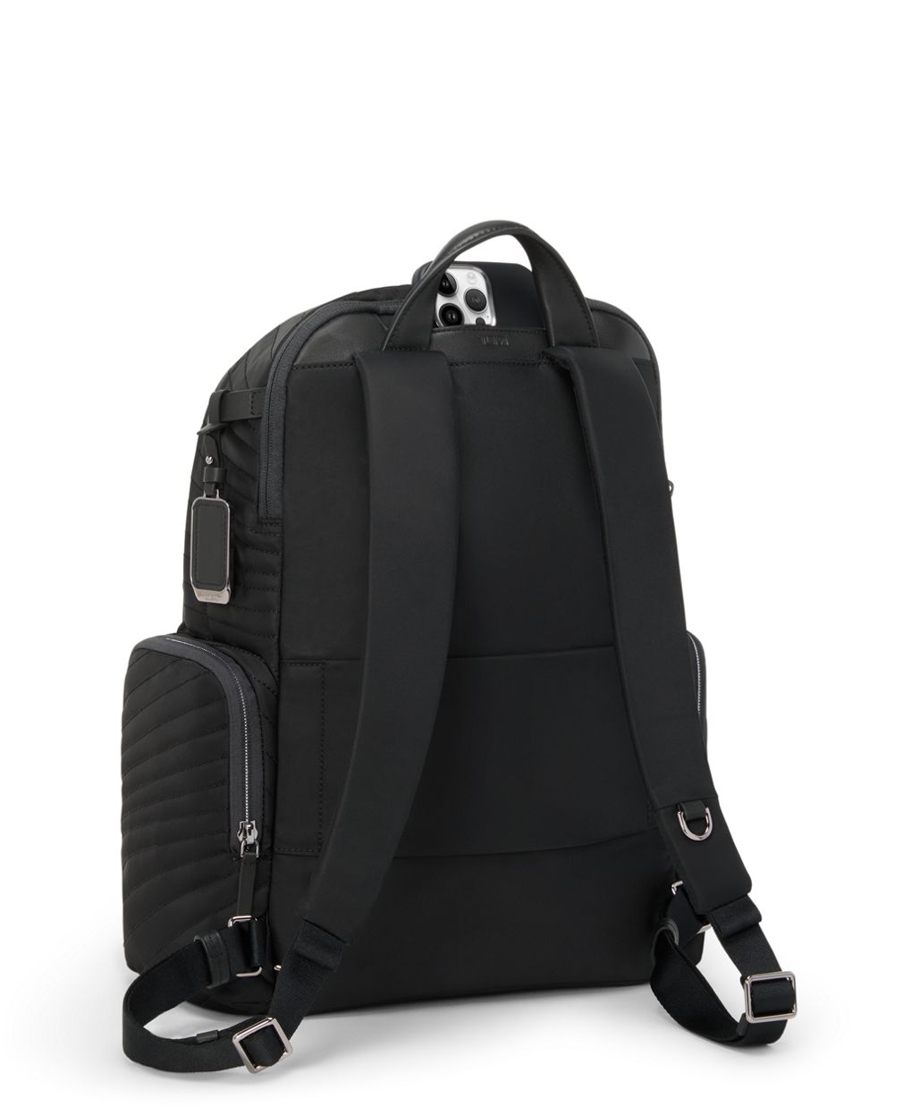 Tumi Voyageur Celina Backpack Black Quilted Nylon Laptop Bag