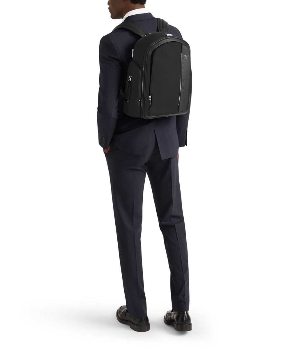 Tumi Arrivé Larson Medium Backpack Black Ballistic Nylon Business Bag