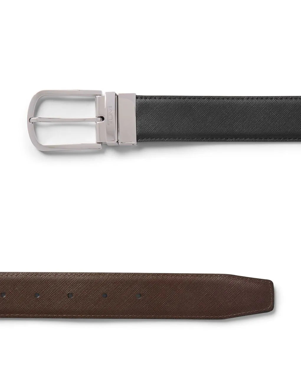 Horseshoe Reversible Saffiano Leather Belt