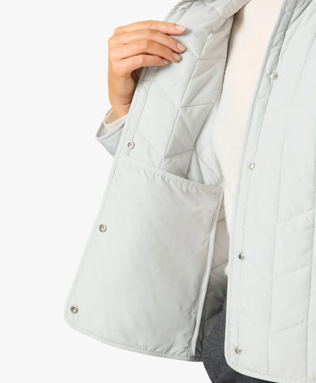 Packable Quilted Chevron Puffer