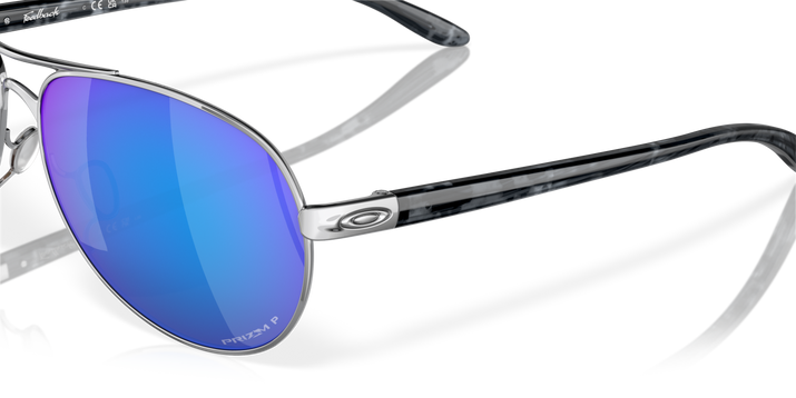 Feedback Prizm Sapphire Polarized Lenses, Polished Chrome Frame Sunglasses