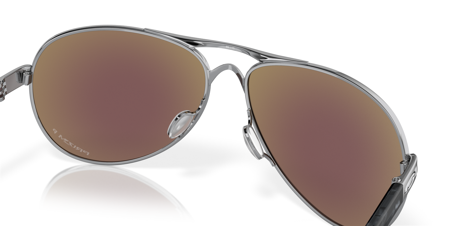 Feedback Prizm Sapphire Polarized Lenses, Polished Chrome Frame Sunglasses
