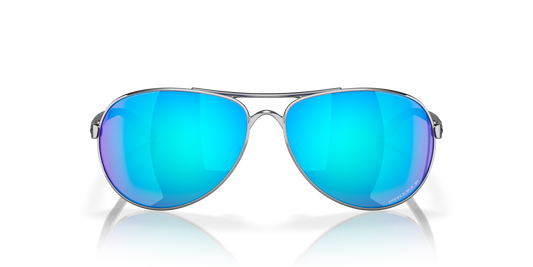 Feedback Prizm Sapphire Polarized Lenses, Polished Chrome Frame Sunglasses