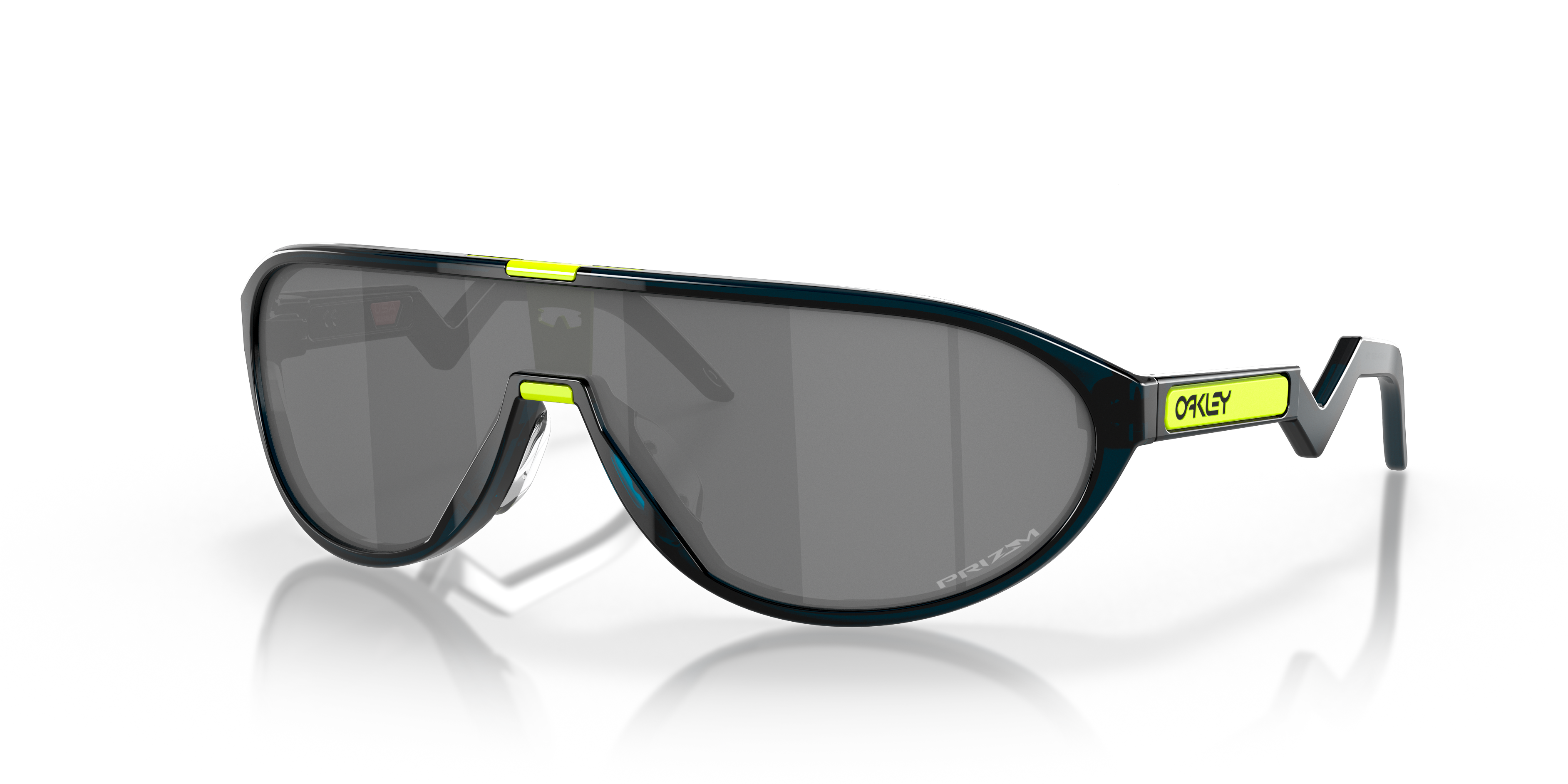 CMDN (Low Bridge Fit) Prizm Black Lenses, Translucent Poseidon Frame Sunglasses