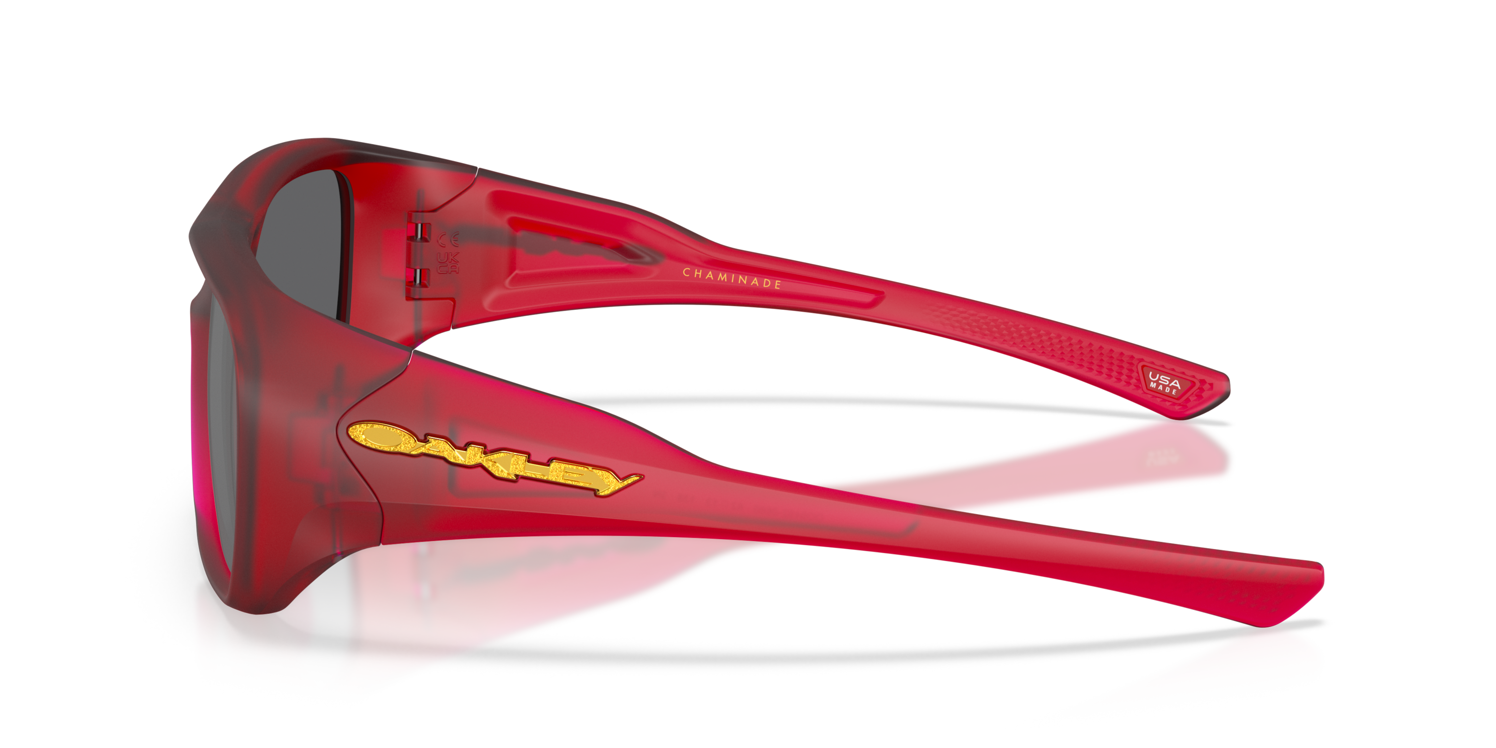 Chaminade Patrick Mahomes II Collection Prizm Black Lenses, Matte Transparent Red Frame Sunglasses