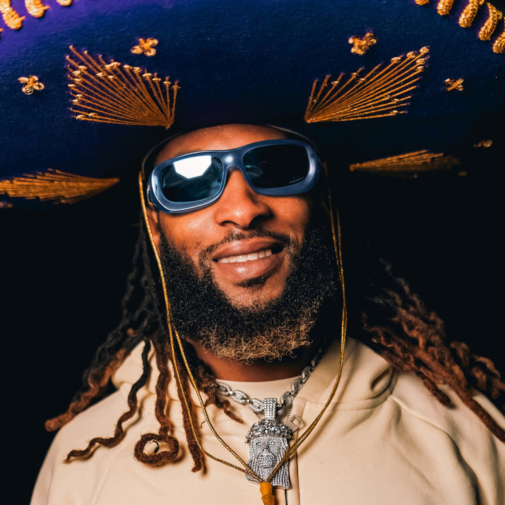 De Soto Prizm Sapphire Lenses, Matte Trans Stonewash Frame Sunglasses