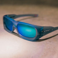 De Soto Prizm Sapphire Lenses, Matte Trans Stonewash Frame Sunglasses