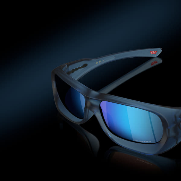 De Soto Prizm Sapphire Lenses, Matte Trans Stonewash Frame Sunglasses