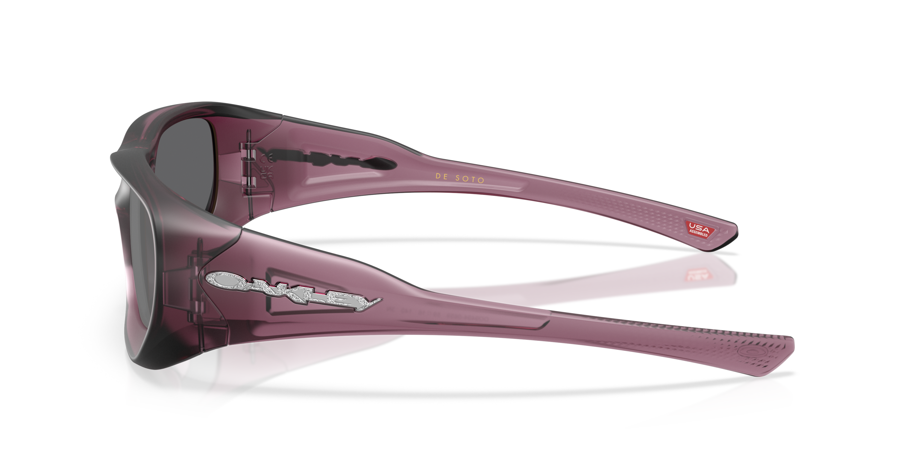 Justin Jefferson Signature Series De Soto Lenses, Matte Transparent Indigo Frame Sunglasses