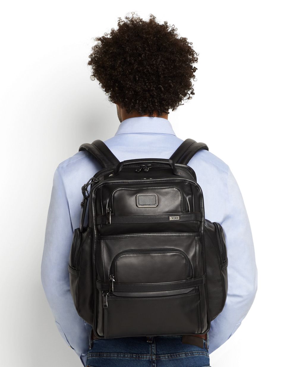 Tumi Alpha Brief Pack® Premium Leather Laptop Business Travel Backpack