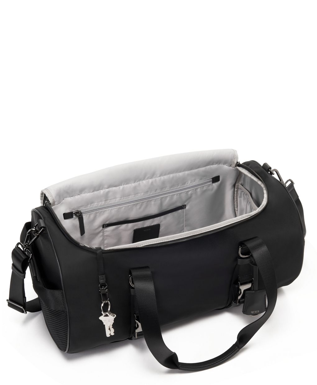 Tumi Voyageur Misty Duffel Black Gunmetal Travel Gym Bag