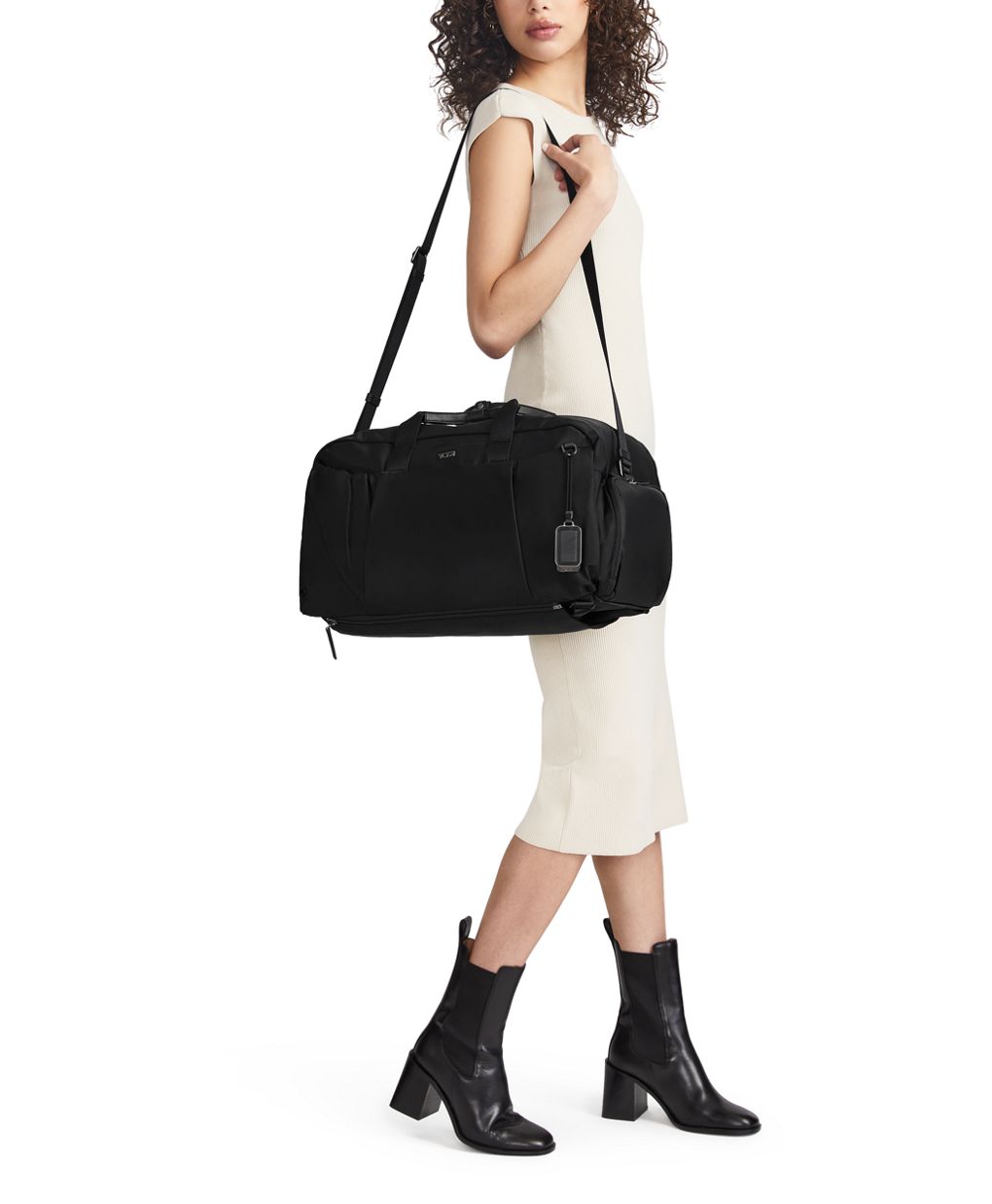 Tumi Voyageur Malta Duffel/Backpack in Black and Gunmetal