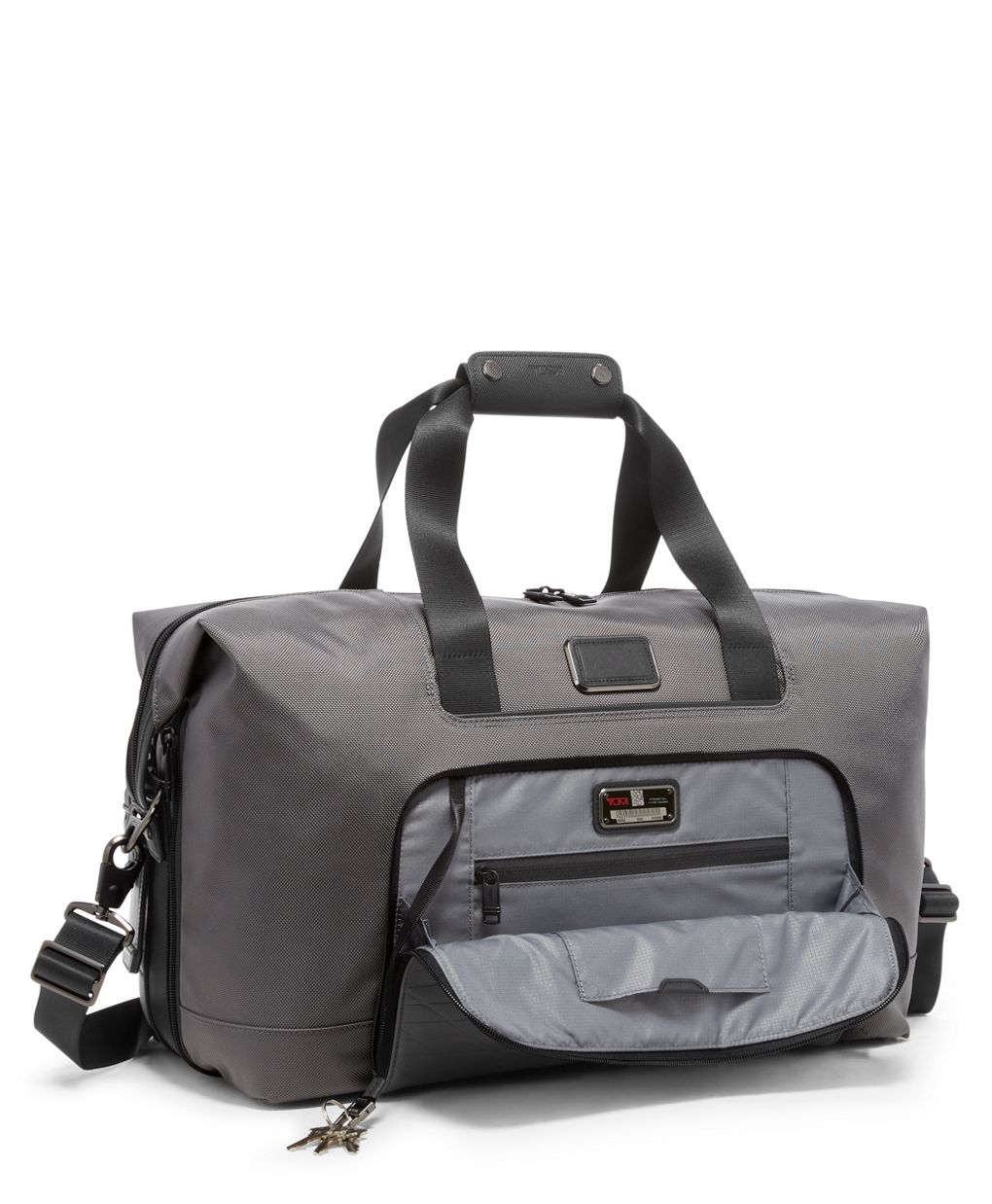 Tumi Alpha Double Expansion Travel Satchel in Castle Grey Color