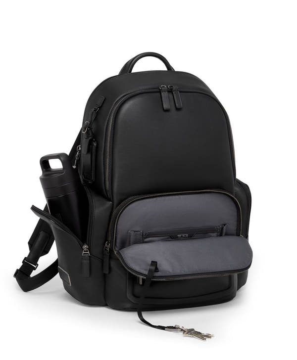 TUMI Harrison Hadden Executive Leather Laptop Backpack with Multi-Pockets