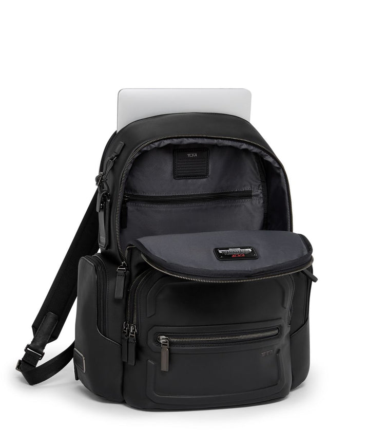TUMI Harrison Hadden Executive Leather Laptop Backpack with Multi-Pockets
