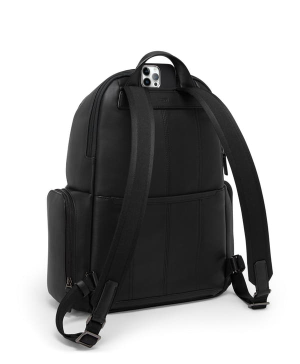 TUMI Harrison Hadden Executive Leather Laptop Backpack with Multi-Pockets