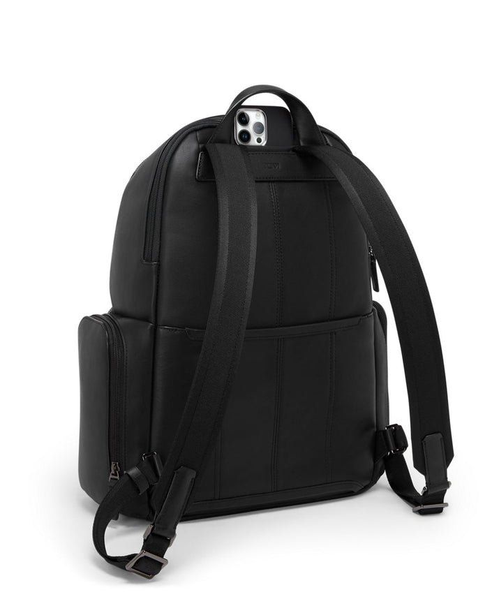 TUMI Harrison Hadden Executive Leather Laptop Backpack with Multi-Pockets