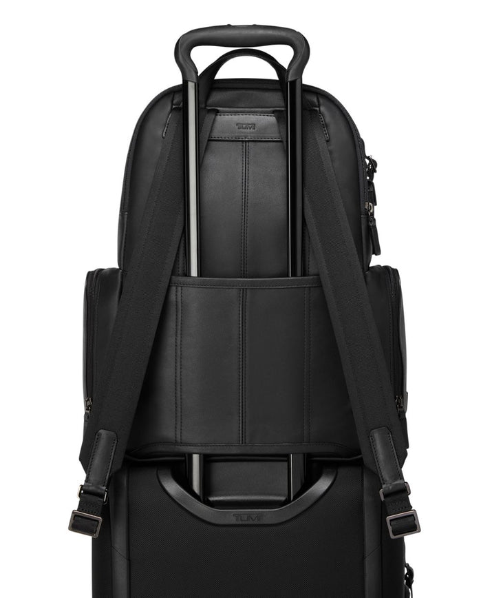 TUMI Harrison Hadden Executive Leather Laptop Backpack with Multi-Pockets