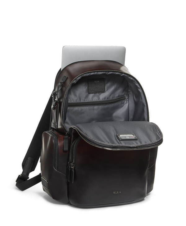 TUMI Harrison Hadden Leather Backpack for Laptops - Burnished Wine Ombre