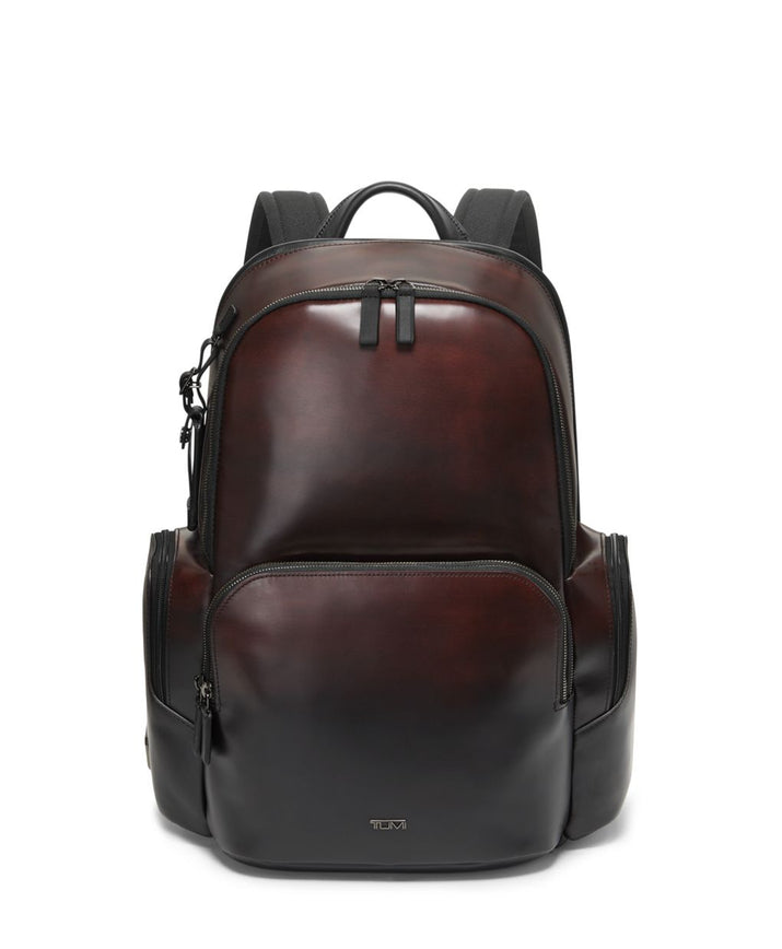 TUMI Harrison Hadden Leather Backpack for Laptops - Burnished Wine Ombre
