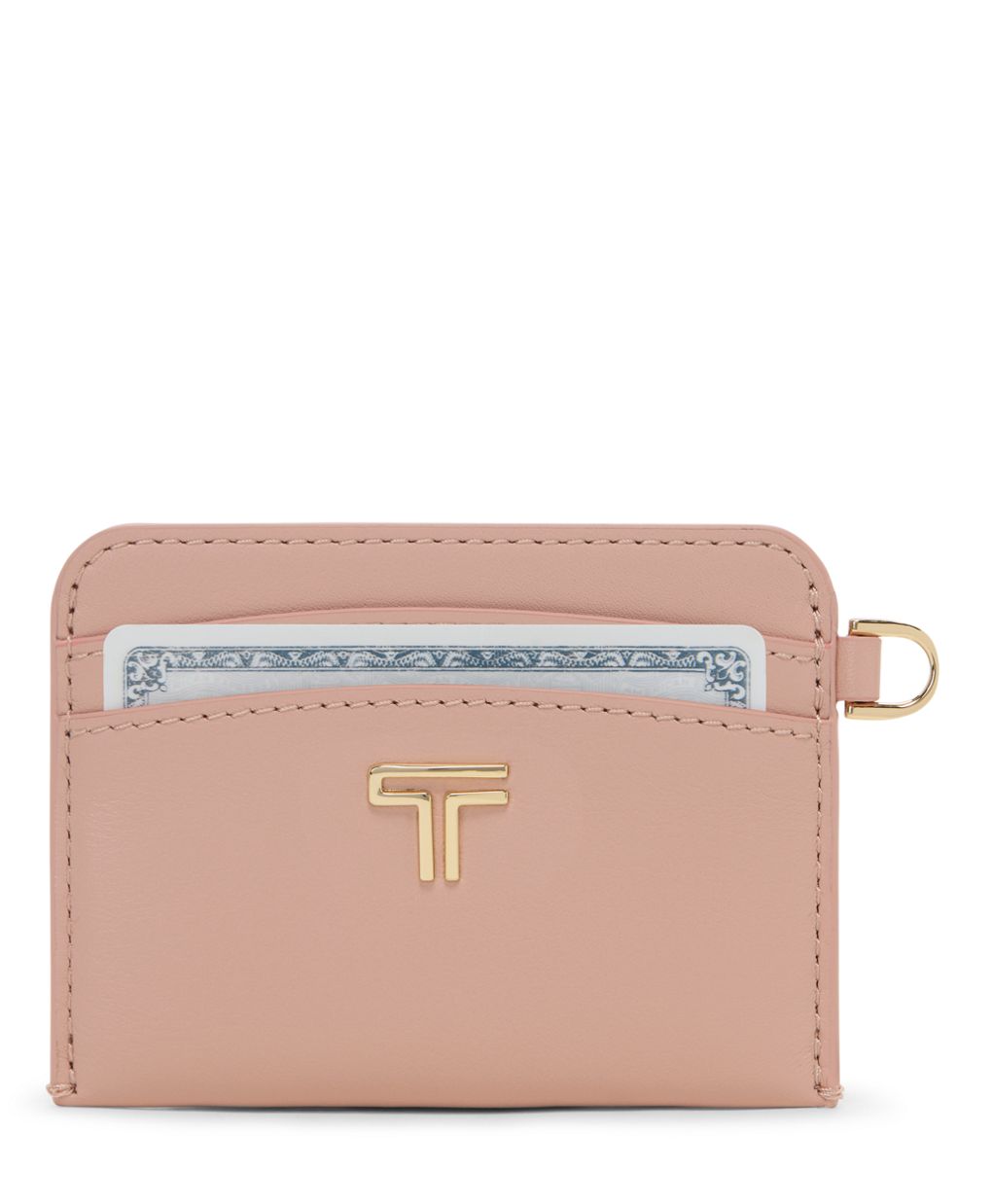 TUMI BELDEN SLG Premium Leather Card Case D-Ring, 4 Card Pockets