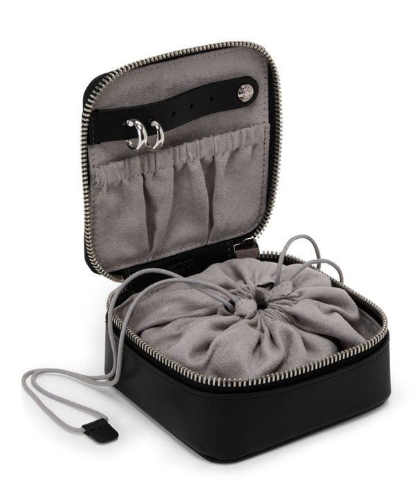 TUMI Belden Luxe Leather Travel Jewelry Case with Monogram Feature