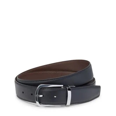 Horseshoe Reversible Saffiano Leather Belt