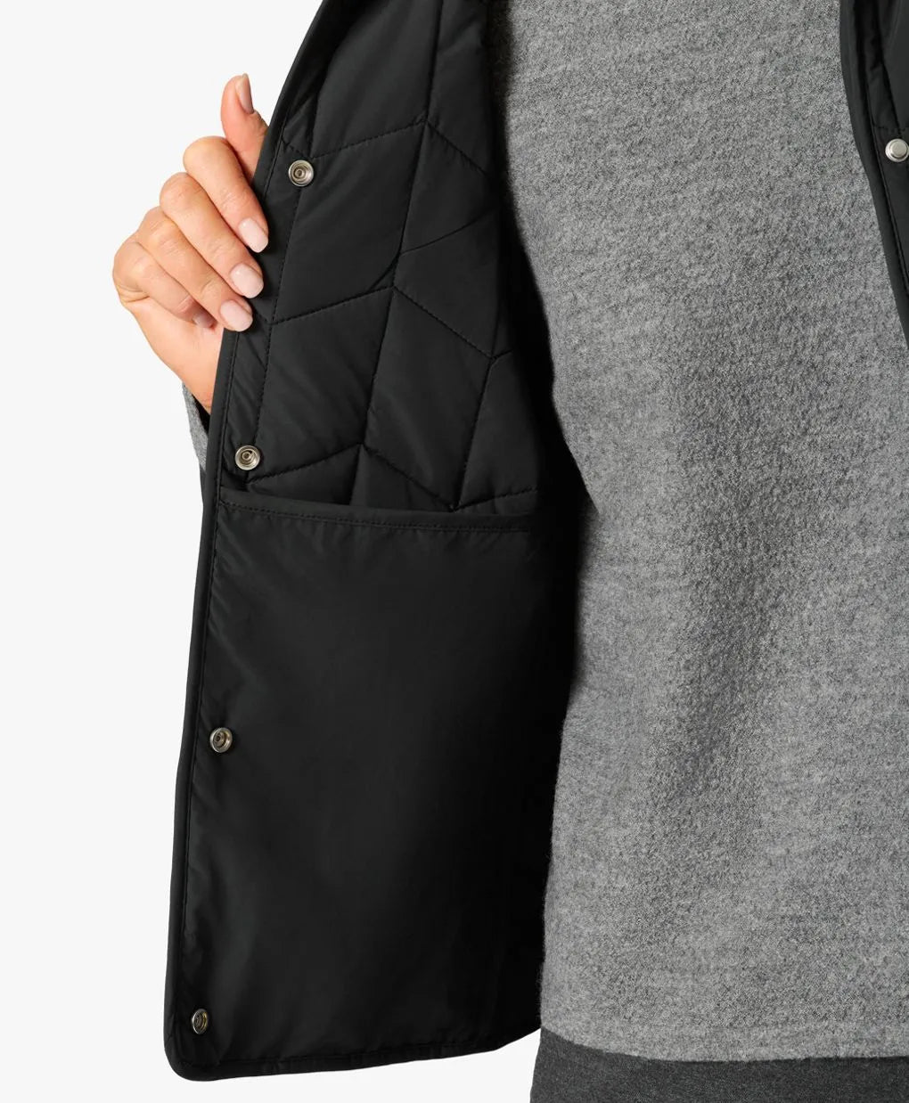 Packable Quilted Chevron Puffer