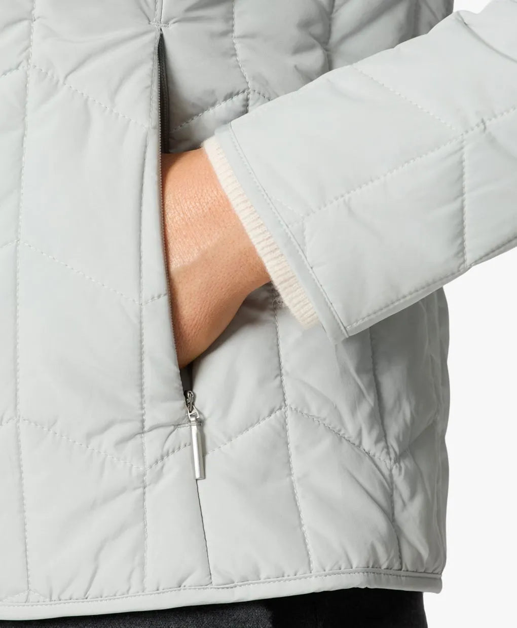 Packable Quilted Chevron Puffer