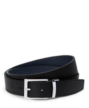 Rectangle Reversible Pebbled Leather Belt 35mm