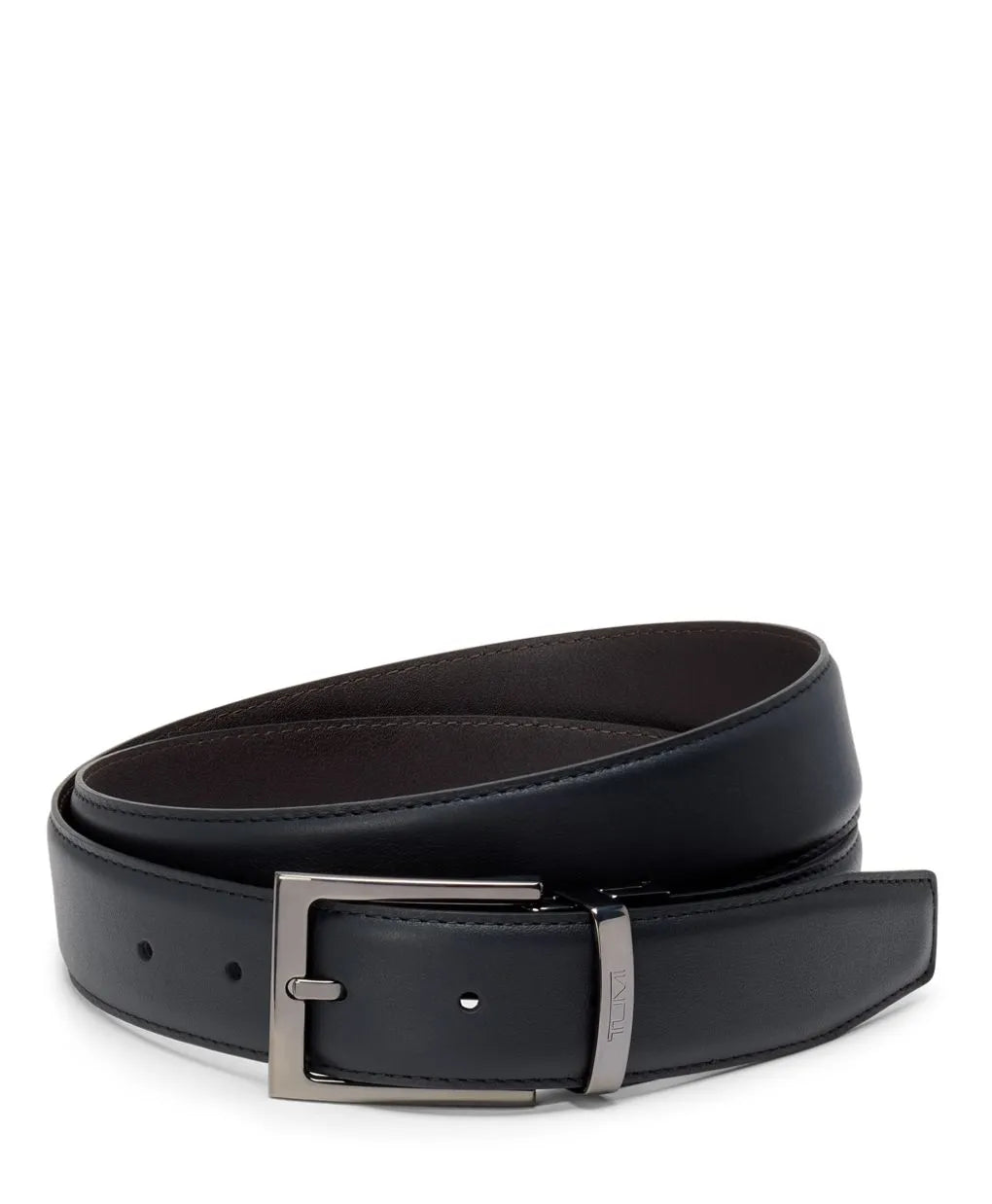 Rectangle Reversible Smooth Leather Belt 35mm