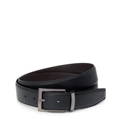 Rectangle Reversible Smooth Leather Belt 35mm