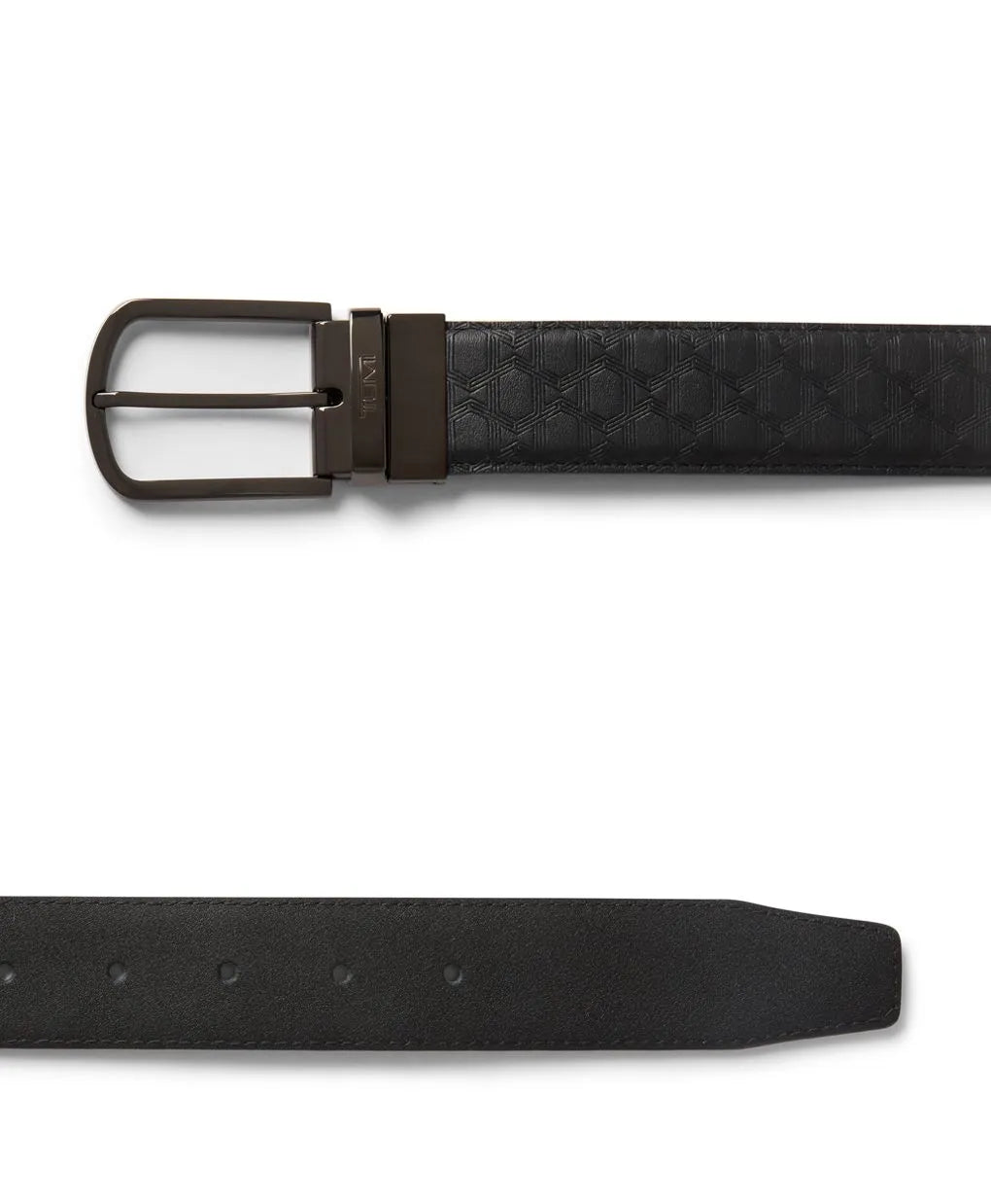 T-Embossed Reversible Leather Belt 35mm