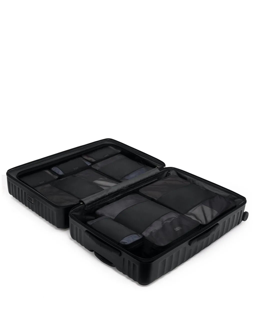 19 Degree XX-Large Checked Luggage Black Textured